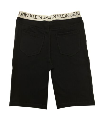 Calvin Klein Boys Logo Waistband Shorts,Black,X-Small - Afbeelding 1 van 5