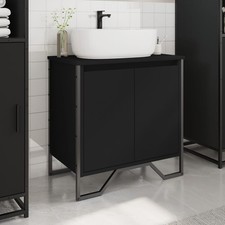 Bathroom Cabinet Vanity Unit Sink Basin Storage Floor Standing Cupboard w/ Doors
