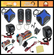 Car Alarm Security System with Keyless Entry Trunk Pop - 2 Remotes, Door Lock/