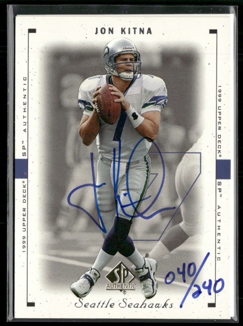 Jon Kitna 1999 Upper Deck SP Authentic Buyback Auto /240 Seattle Seahawks