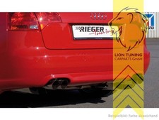 Rieger Heckansatz Heckspoiler Diffusor für Audi A4 B7 Limousine Avant 4 Rohr