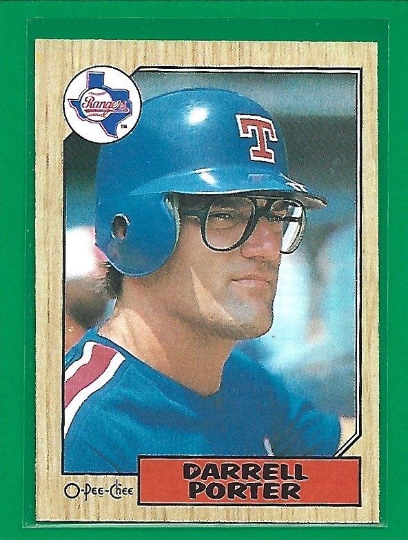 1987 O-Pee-Chee - Darrell Porter #213 Texas Rangers 