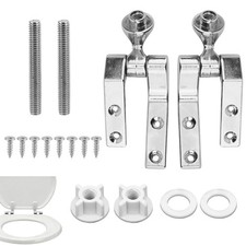 Toilet Seat Hinge Replacement Kit, Universal Metal Hinges with Bolts, Screws,...