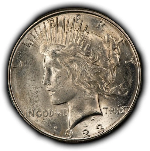 1923-S $1 Silver Peace Dollar - Strong Luster - Flashy BU Coin - SKU-D7584