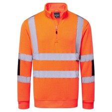 Image of Portwest (B314) Hi-Vis Knit 1/2 Zip Sweatshirt