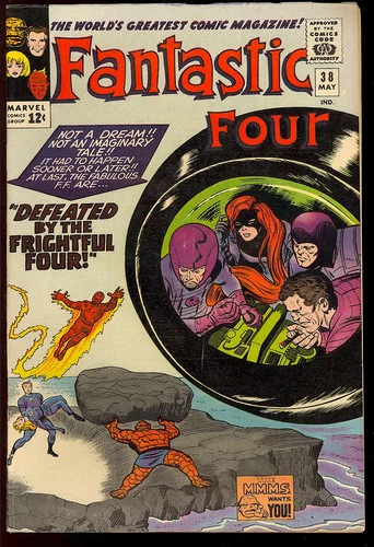 Fantastic Four #38 (Former CGC 6.5) Nice Silver Age Vintage Marvel Comic 1965 FN