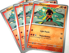 Charcadet 033/191 x4 Playset 4x Pokemon S&V Surging Sparks SSP - Set di 4 carte