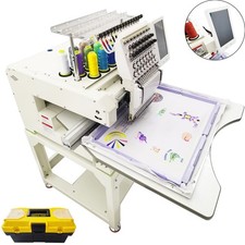 AC110-220V Commercial Automatic Single Head Embroidery Machine 15 Needles