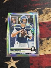 Sam Darnold 2025 Donruss Optic Silver Holo Prizm #186 Seattle Seahawks