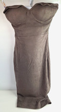 House of CB London Bodycon Strapless Dress Brown Smart Casua Size S UK8/10 J1505