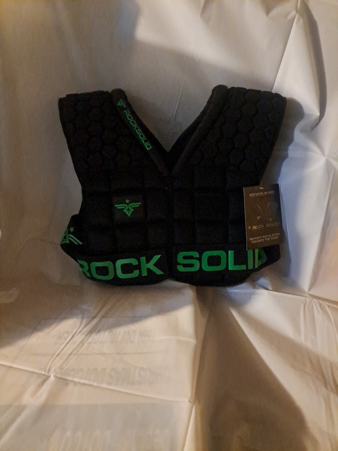 Rock Solid RSS Shoulder Pads Black/green. Small Size.