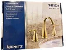AquaSource Northridge 0368939 Polished Brass Bathroom Faucet 8 Widespread
