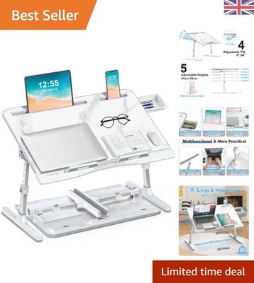Verstellbarer Leder Laptop Bett Schreibtisch - großer klappbarer Betttisch mit Mehrzweck, ...