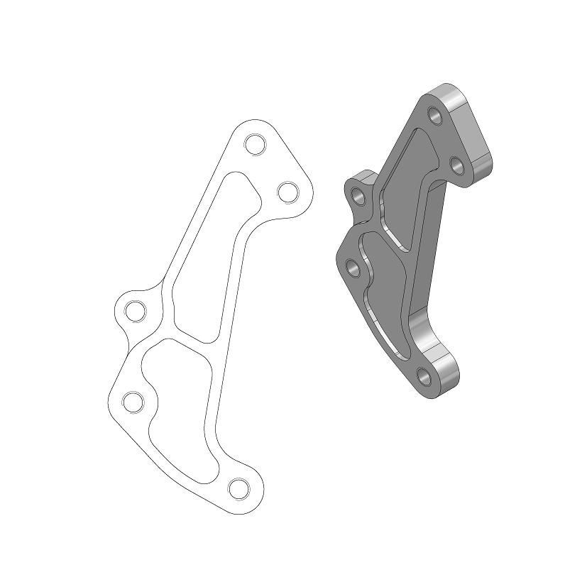 Moto Master 211065 - Supermoto Racing Brake Disc Adapter Bracket For Beta Rr 125 2018-2021 Fits Front Left Or Right - Image 2