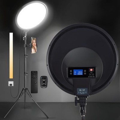 MACTREM 14   Large Ring Light with 71'' Tripod Stand/Phone Clip,LCD .