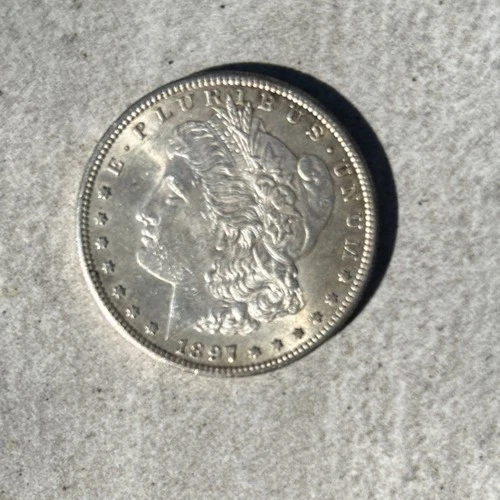 1897 Morgan Silver Dollar $1 Coin 0.9 Fineness Uncertified US Coin Collectible