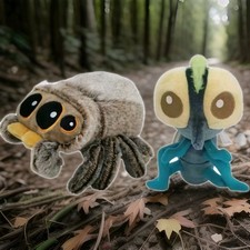 2PCS 18cm New Cute The Spider Lucas And Buzz Plush Stuffed toy Jumping Spider