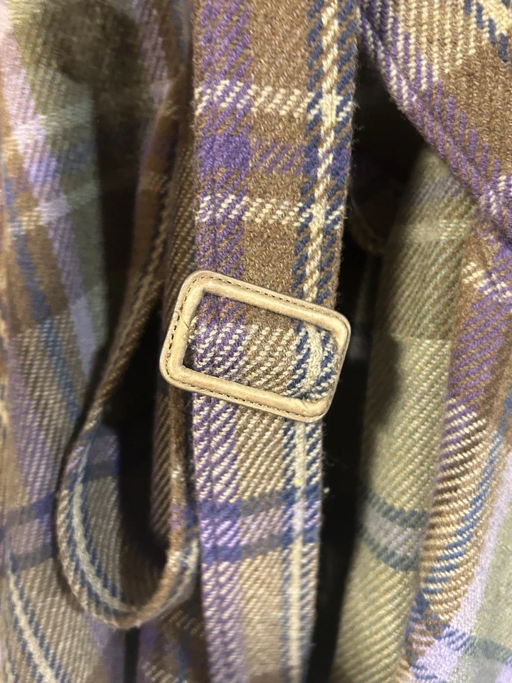 Lauren Ralph Lauren Shawl Poncho Cape 女式羊毛格子马术西部,L/XL* — 第 3/4 张图片