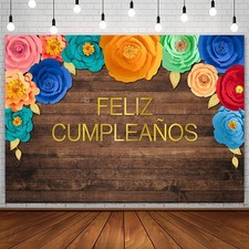 AIBIIN 7x5ft Feliz Cumplea os Backdrop Mexican Fiesta Theme Birthday Party