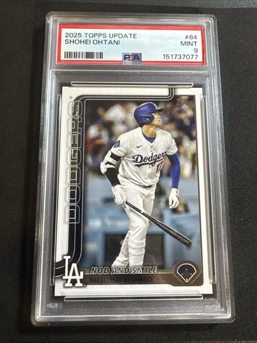 🔥🔥🔥2025 Topps Update Shohei Ohtani #84 PSA 9 MVP LA Dodgers⚾️⚾️⚾️