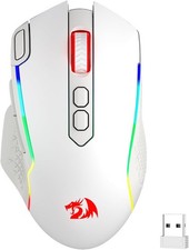 Redragon M810 Pro Wireless Gaming Mouse, 10000 DPI Wired/Wireless Mouse White
