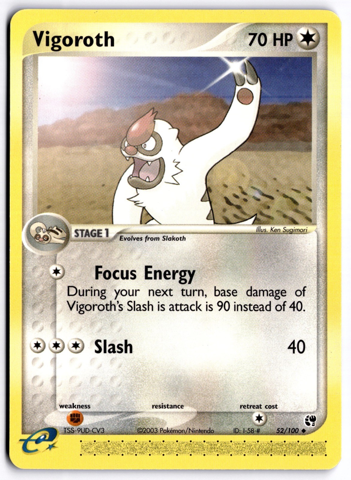 Vigoroth 52/100 Sandstorm Uncommon NM