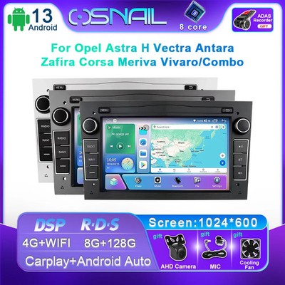 Android 13 Radio Stereo Carplay For Opel Astra H Vectra Vauxhall Antara Zafira