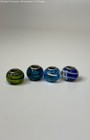Silver tone Blue Green Patterned Beaded Charm Lot 11.9g — photo 3