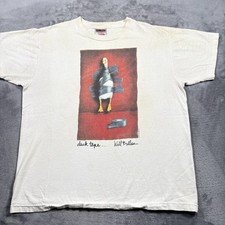 Will Bullas Shirt Mens Large White Cotton Graphic Vintage 1997   Duck Tap Art 