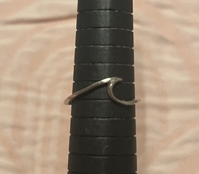 925 Sterling Silber Wellenring Größe 8,25