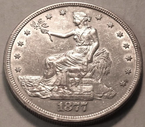 1877 S Trade Silver Dollar, High Grade, Better Silver T$1 Type Coin