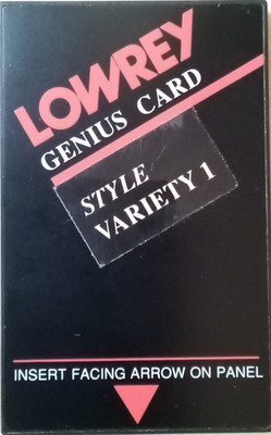 LOWREY Genius Card-Style VARIETY 1-Für LOWREY Orgeln GS-2, G-100, GX-1 od. G-200