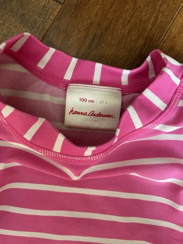 Hanna Andersson Girls Rashguard Shirt & Skirt Swim Suit Set Floral 100 Size 4 - Picture 3 of 7