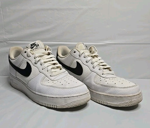 Nike Air Force 1 Low White Black Swoosh Men’s Size 10 CT2302-100