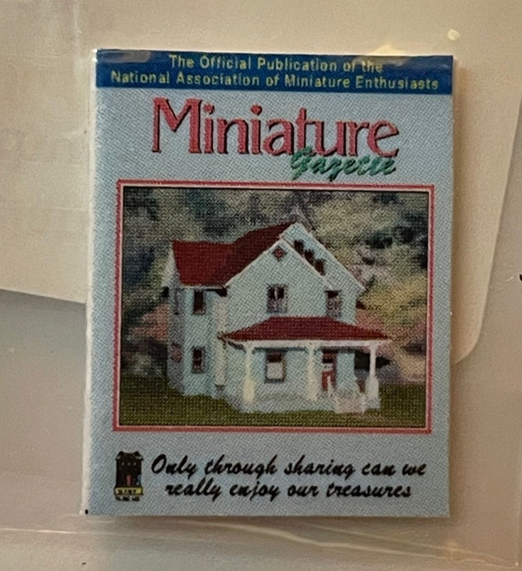 Miniature Gazette book magazine for Dollhouse 1/2" or 1"  Vintage New NAME
