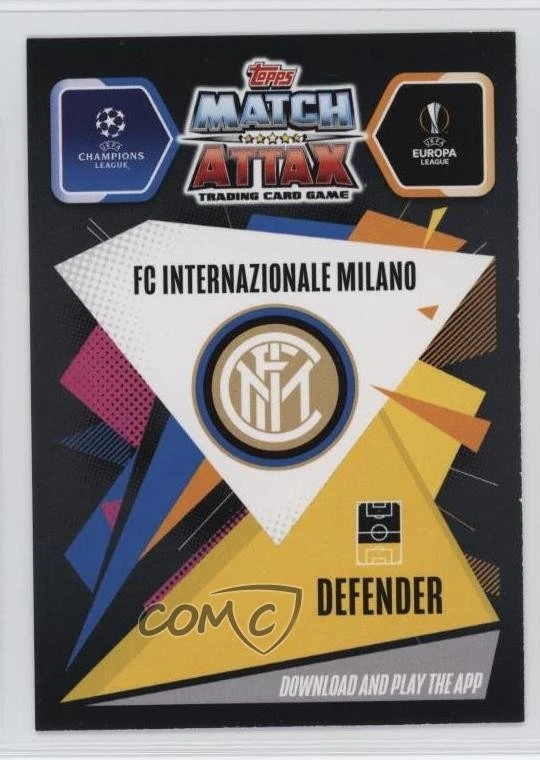 2020-21 Topps Match Attax 101 Purple Milan Skriniar #61 - Image 2 of 2