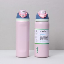 Owala Freesip Water Bottle Stainless Steel 24oz 32oz Multicolor Blue Bow Bottle