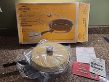 West Bend 10 Inch Skillet w Lid Vintage New In Box Made in USA