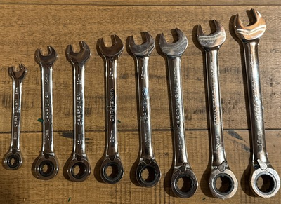 #ad Sears CRAFTSMAN USA Nos 8PC REVERSIBLE RATCHETING METRIC WRENCH SET 42405 8 18mm $199.90