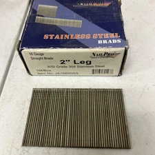 16 Gauge Straight Brads 2 Stainless Steel 304 Grade 1m/box 