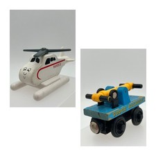 Thomas Friends Wooden Train Harold Helicopter Sodor Railway Handcar 2003