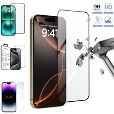 For iPhone 16 15 14 Pro Max/16 Plus 9H Hardness Tempered Glass Screen Protector
