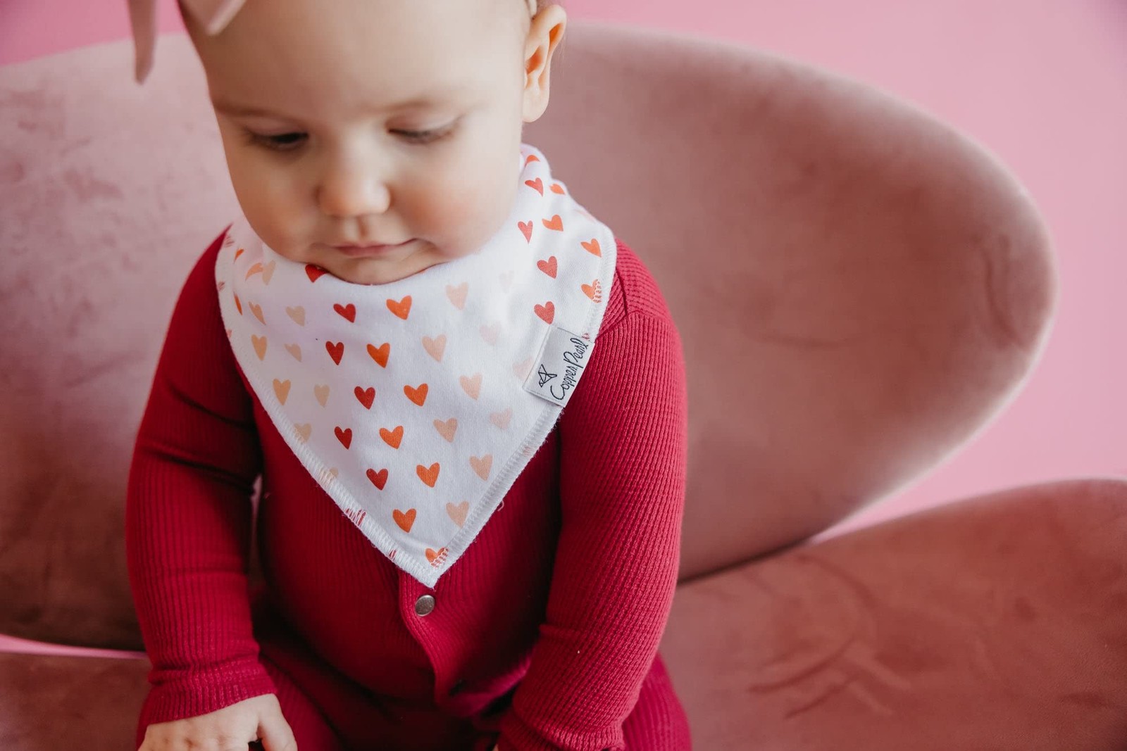 Copper Pearl 4-Pack Soft Cotton Baby Bibs for Drooling & Teething - Absorbent De