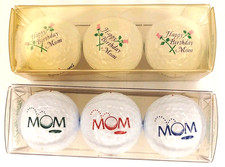 Spalding Mom Golf Balls 2 Pkgs "MOM" "Happy Birthday Mom" 6 Balls - NEW
