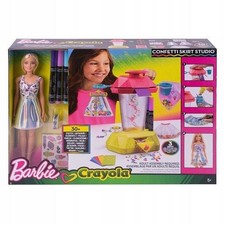 Doll Crayola Confetti Set with Backpack, Dresses, Machine, Pens New