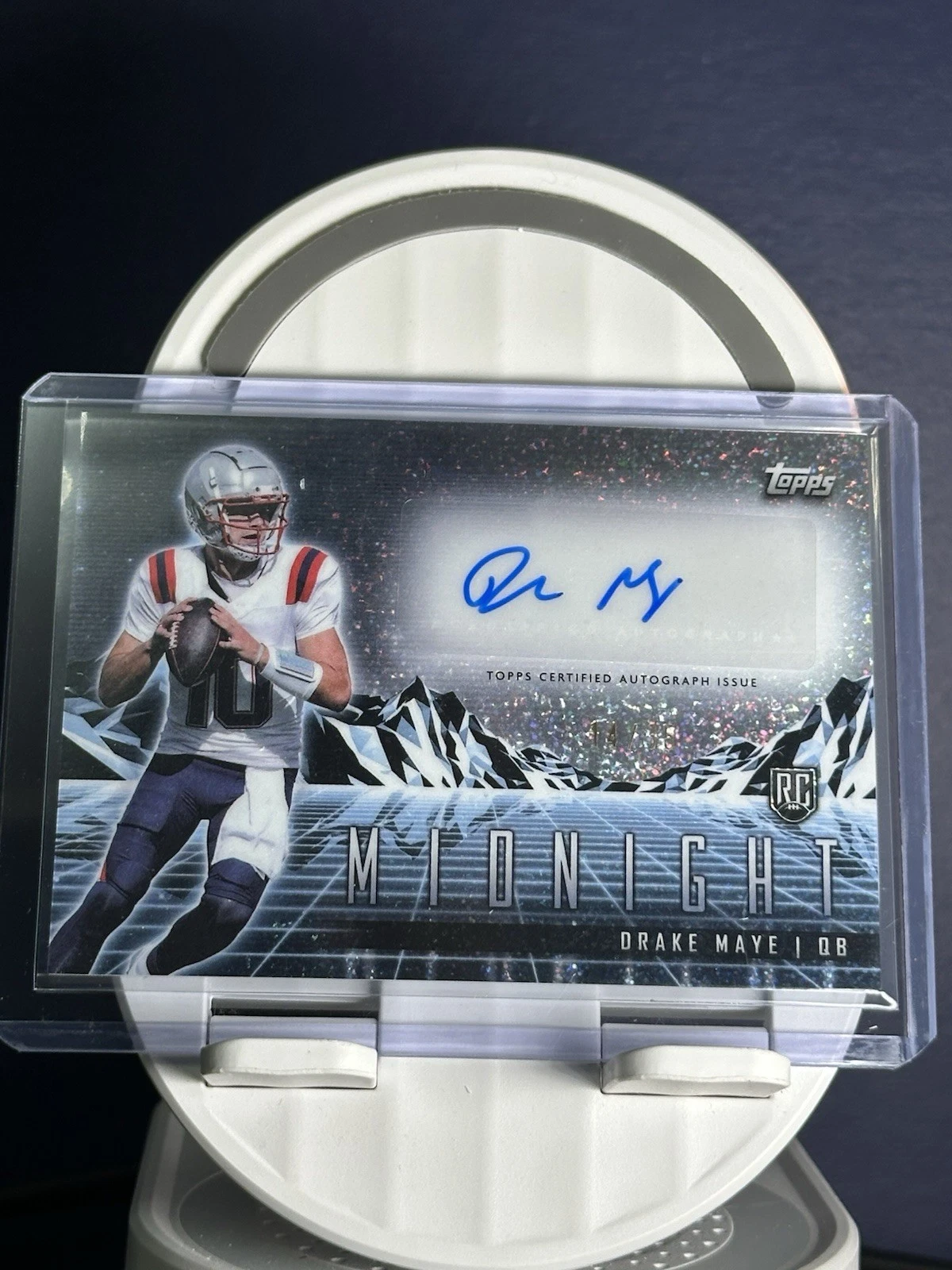 🔥2024 Topps Midnight DRAKE MAYE RC /35 Rookie Horizons WINTER SOLSTICE Auto🔥