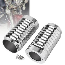 Chrome Retro Fork Boot Slider Covers For Harl...