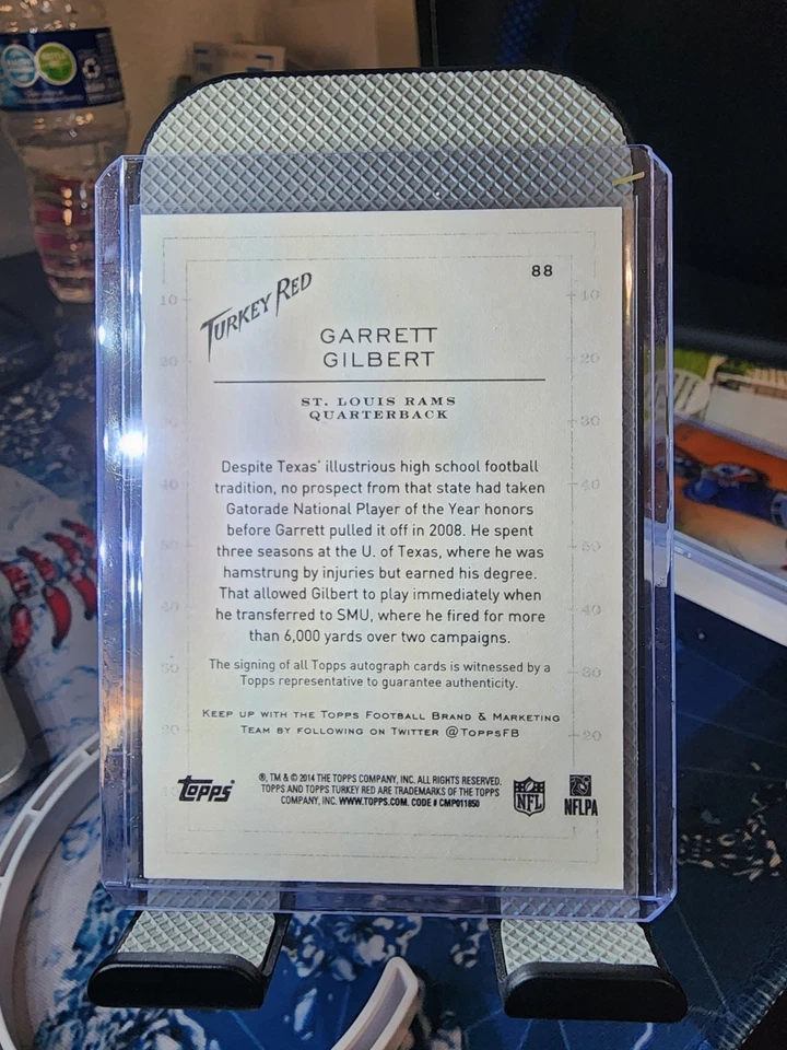 2014 Topps Turkey Red - Garrett Gilbert #88 Autographs (AU, RC) - Image 2 of 2