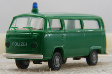 Brekina 1:87 VW A.S.S alt H0 PKW T2 Bus Kombi Polizei Minzgrün 56 3306 1994 OVP