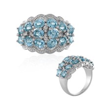 Schicker Kambodschanischer Ratanakiri Zirkon Silber Ring, 3,764Ct